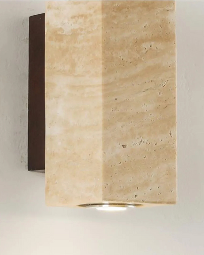 Eclat | Table Lamp – Natural Travertine Design for Warm Ambiance 1