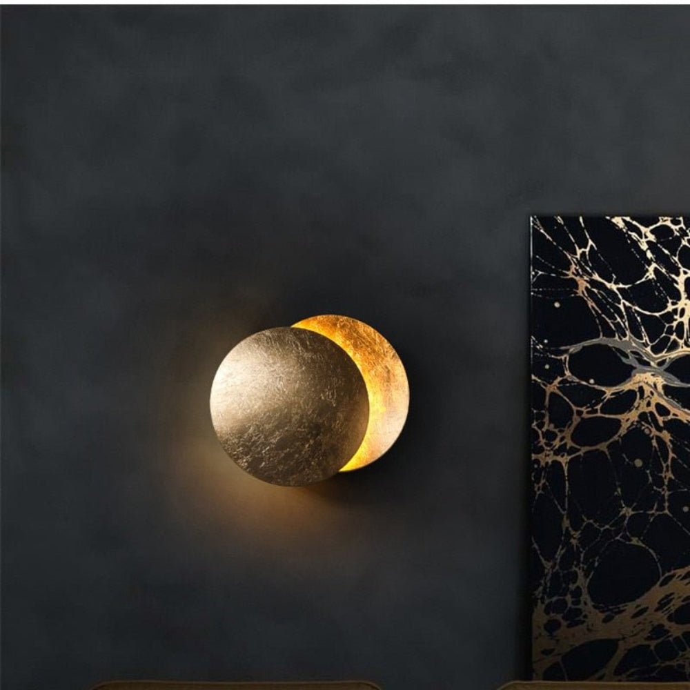 Modern LED Eclipse Wall Sconce Lighting - Compact Wall Lamp with Soft Glow 3