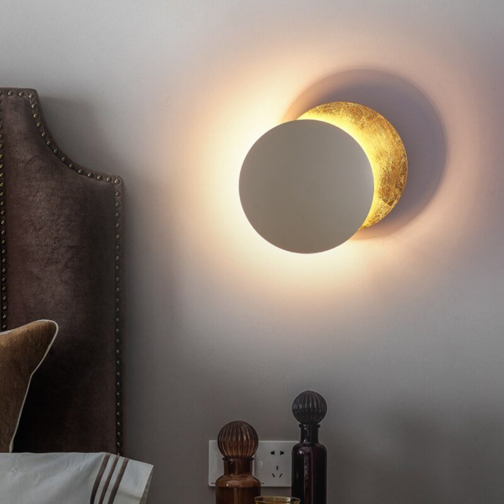 Modern LED Eclipse Wall Sconce Lighting - Compact Wall Lamp with Soft Glow 6