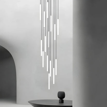 Elegant Art Deco Spiral Pendant Light – Adjustable Height for Staircases and Entryways 12