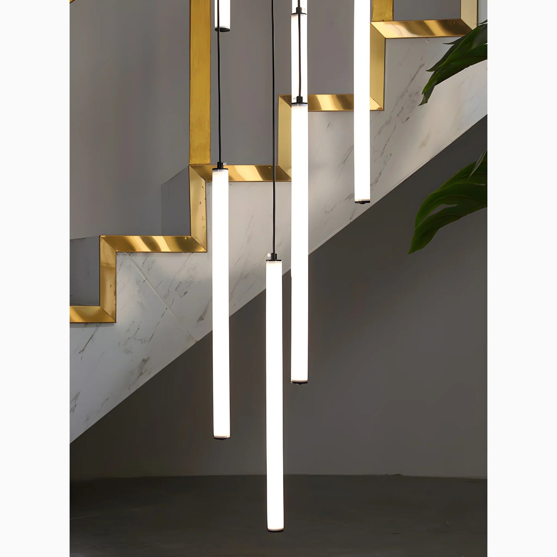 Elegant Art Deco Spiral Pendant Light – Adjustable Height for Staircases and Entryways 5