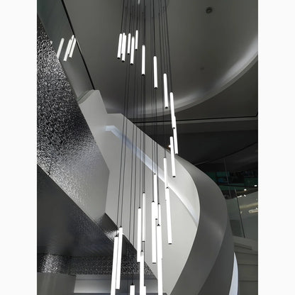 Elegant Art Deco Spiral Pendant Light – Adjustable Height for Staircases and Entryways 8