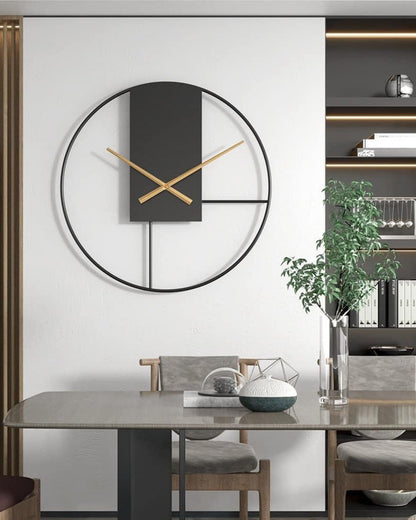 Equilibrio | Modern Wall Clock – Minimalist Design with Gold Accents 2