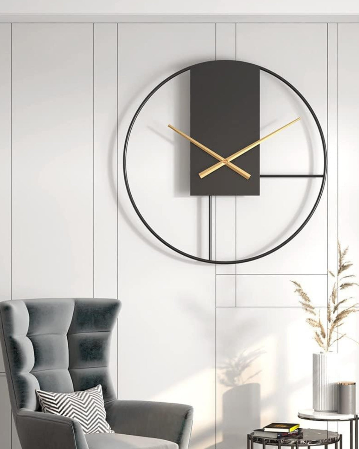 Equilibrio | Modern Wall Clock – Minimalist Design with Gold Accents 6