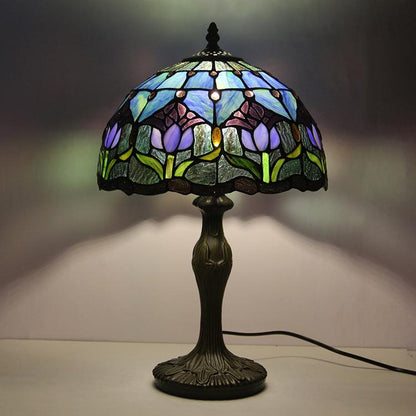 European Tiffany-Style Stained Glass Table Lamp – 17.72 Bedroom or Living Room Decor 0