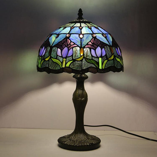 European Tiffany-Style Stained Glass Table Lamp – 17.72 Bedroom or Living Room Decor 0