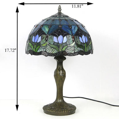 European Tiffany-Style Stained Glass Table Lamp – 17.72 Bedroom or Living Room Decor 5
