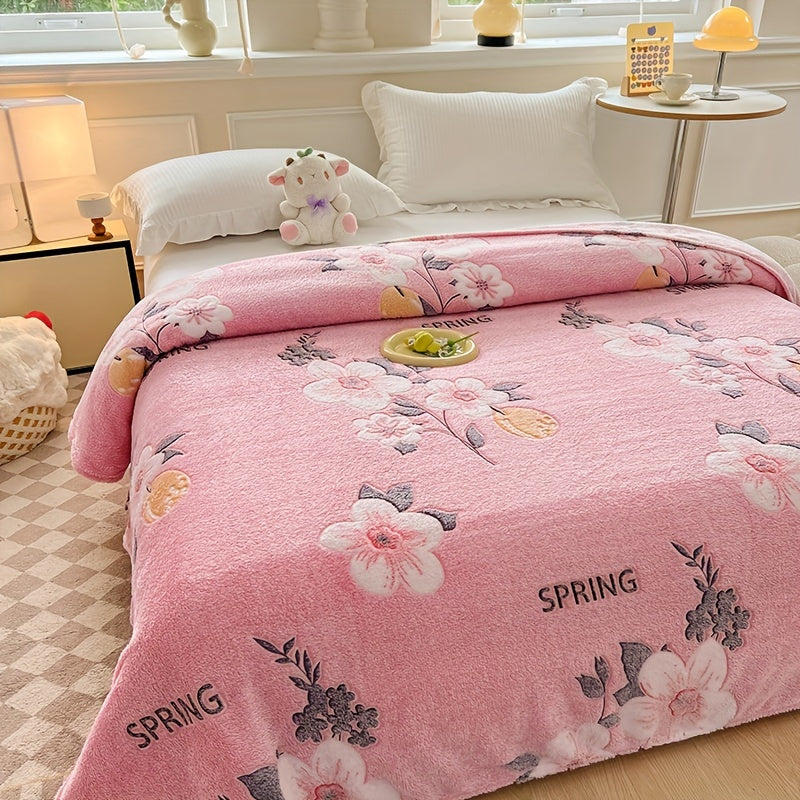 Fiora | Floral Flannel Blanket – Soft, Stain Resistant Design 1