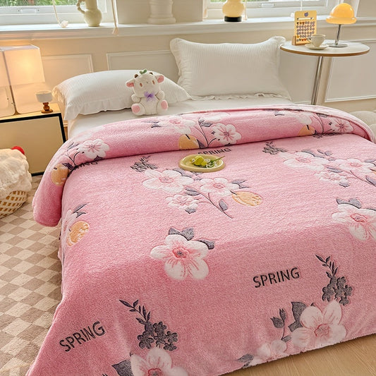 Fiora | Floral Flannel Blanket – Soft, Stain Resistant Design 1