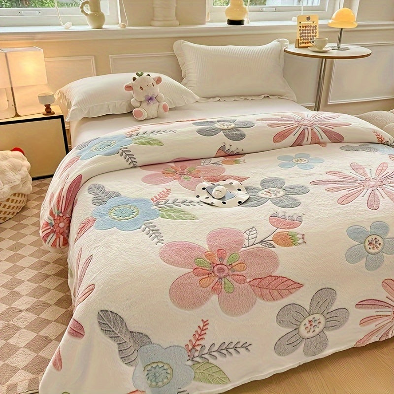 Fiora | Floral Flannel Blanket – Soft, Stain Resistant Design 3