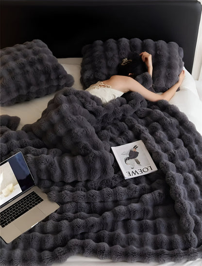 Fluffo | Fleece Throw Blanket – Ultra Soft Checkered Design 6