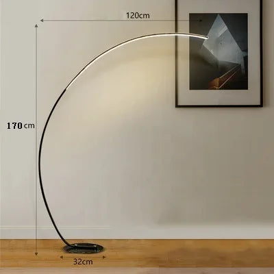 Modern RGB Arc Floor Lamp with Adjustable Brightness and Remote Control - 67 Inches 1