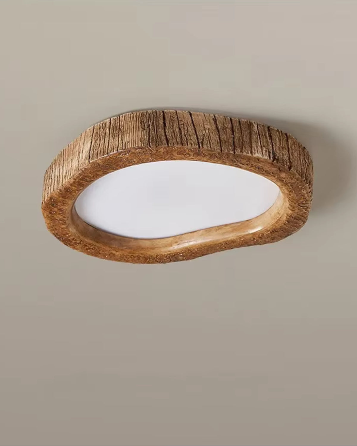 Halora | Flush Mount Ceiling Light – Rustic Wood LED Fixture 6