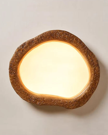 Halora | Flush Mount Ceiling Light – Rustic Wood LED Fixture 8