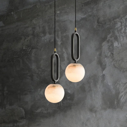 Hulda | Pendant Light – Natural Marble with Copper Accents for Kitchen Pendant Lighting 1