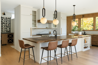 Hulda | Pendant Light – Natural Marble with Copper Accents for Kitchen Pendant Lighting 5