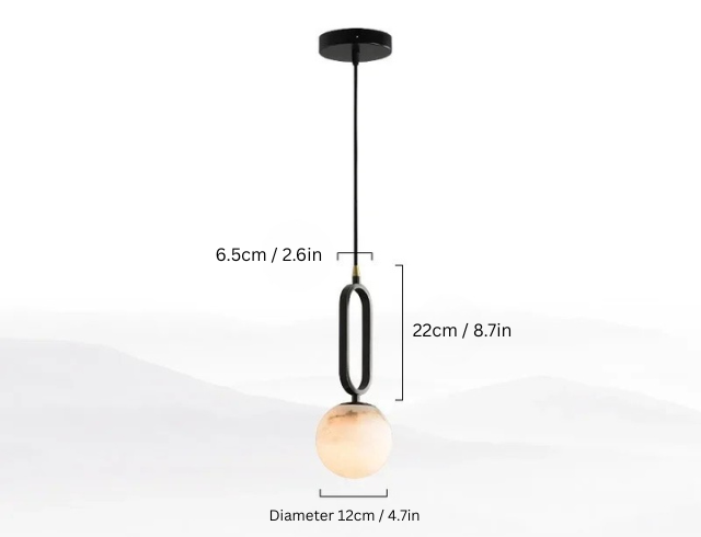 Hulda | Pendant Light – Natural Marble with Copper Accents for Kitchen Pendant Lighting 6