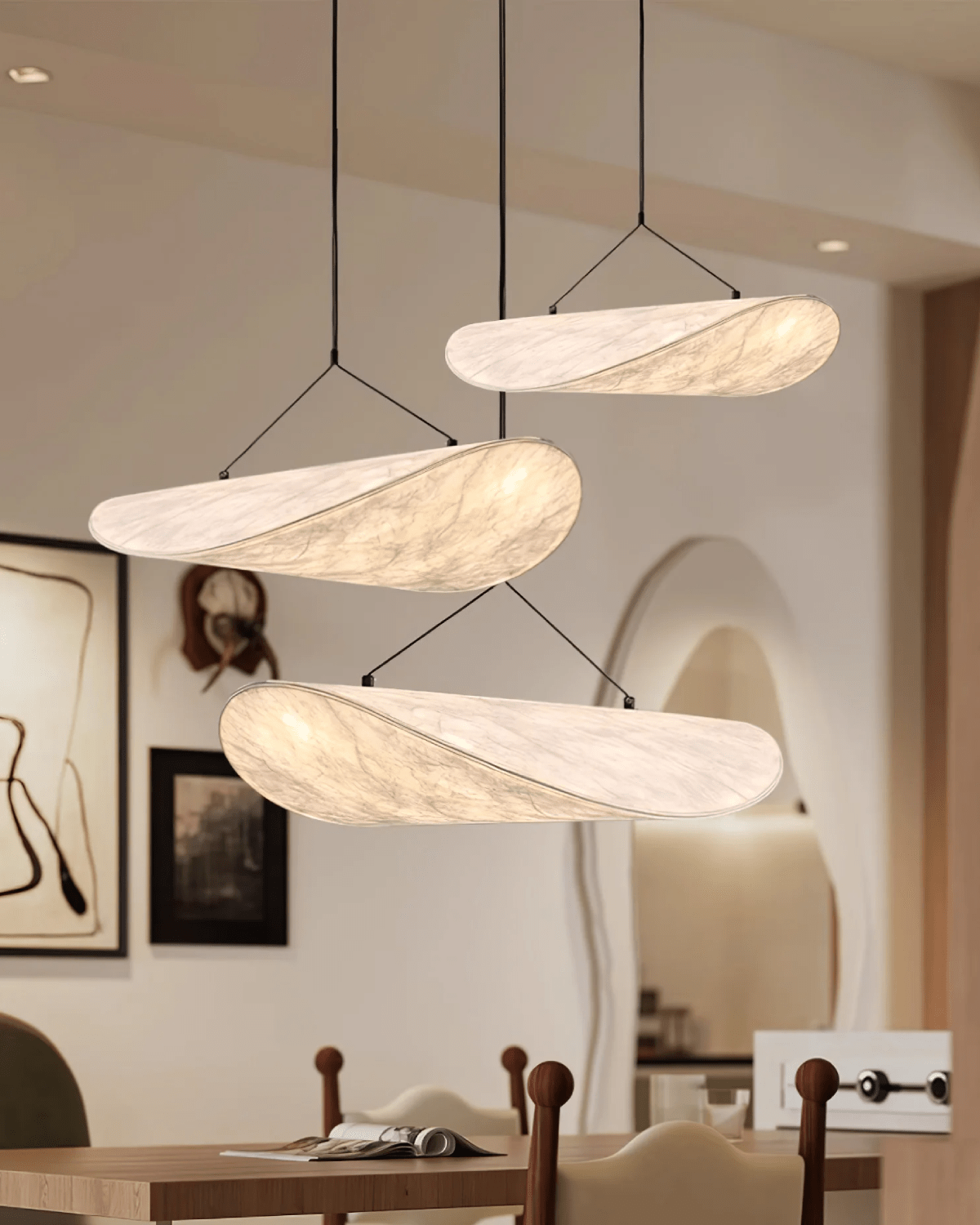 Japandi-Inspired Pendant Light for Kitchen Island – Dimmable Warm Ambient Hanging Light 7