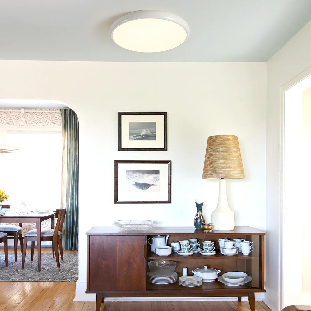 LED Flush Mount Ceiling Light Fixture with Wood Grain Finish – 40 cm Minimalist Design 8