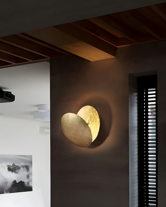 Golden Orb Wall Light – Modern Iron Wall Lamp with Warm Ambient Glow 3