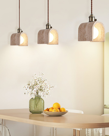 Natural Travertine Pendant Lamp – Elegant Kitchen Pendant Lighting Fixture 4