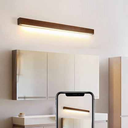 LumaGlow | Bathroom Wall Light – Modern Wood Design with LED Ambiance 3