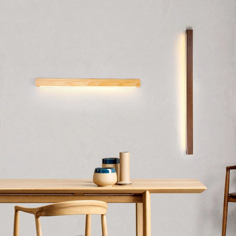 LumaGlow | Bathroom Wall Light – Modern Wood Design with LED Ambiance 4