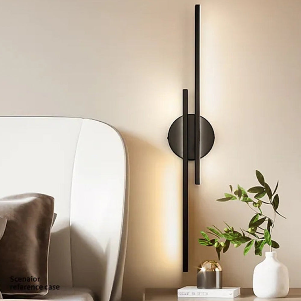 LumaGlow | Wall Sconce – Modern Black & Gold LED Accent Lighting for Bathroom 1