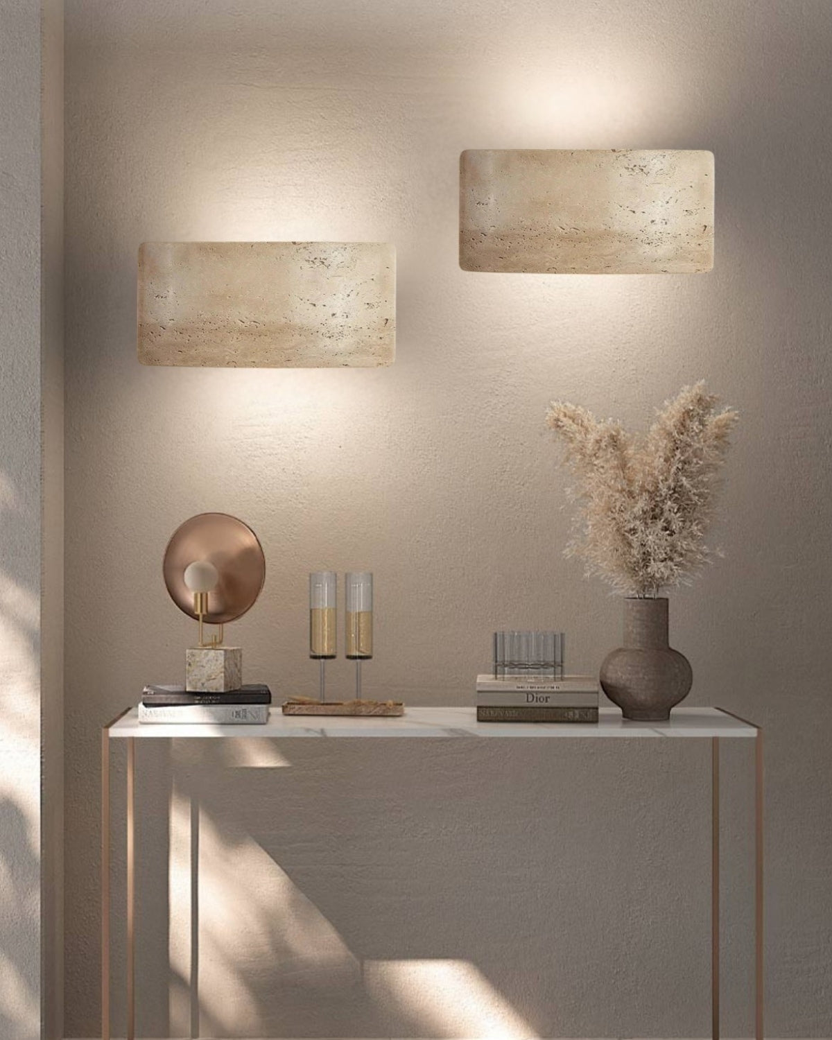 Lumiere | Outdoor Wall Light – Waterproof Travertine Design 5