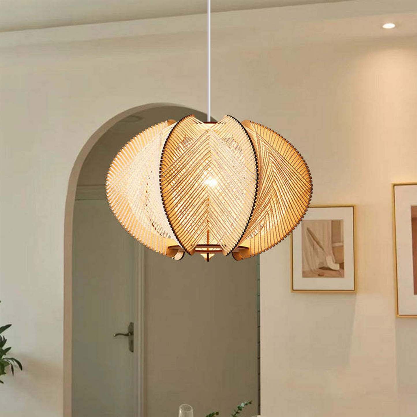 Lumiora | Pendant Light – Handcrafted Wooden Design for Cozy Kitchen Pendant Lighting 2
