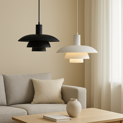 Lunara | Black Pendant Light – Modern Kitchen Pendant Lighting with LED Illumination 1