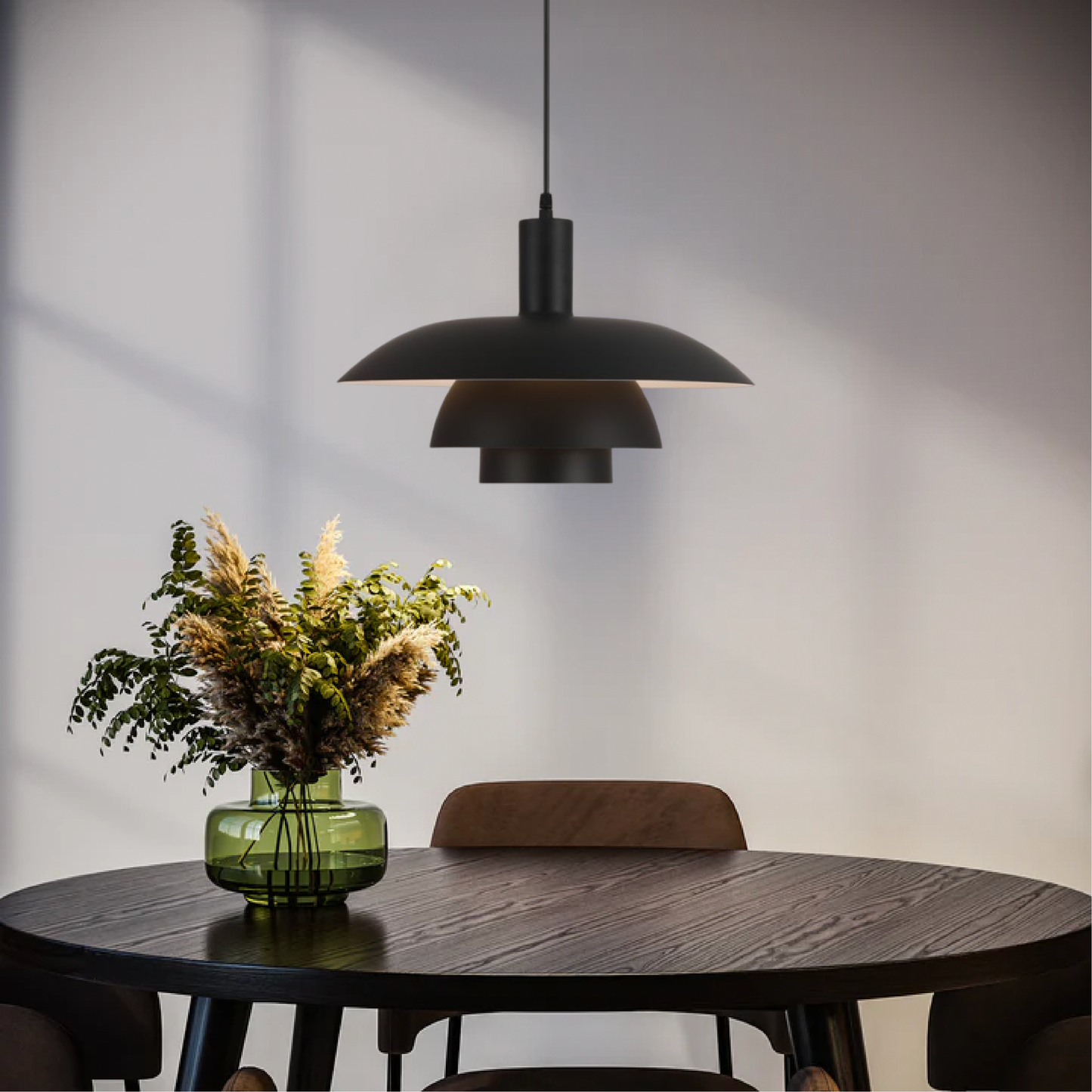 Lunara | Black Pendant Light – Modern Kitchen Pendant Lighting with LED Illumination 8