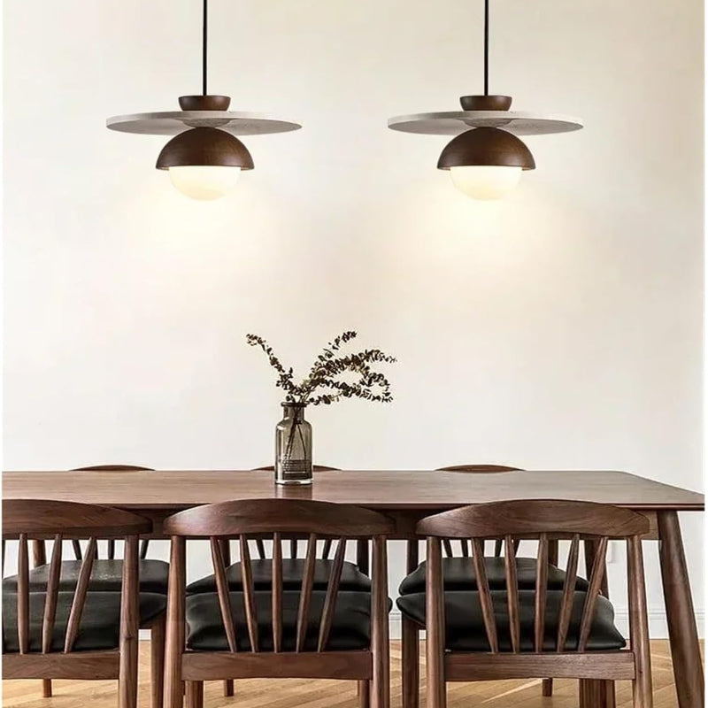 Lunara | Pendant Light – Elegant Walnut Wood Design for Kitchen Pendant Lighting 2