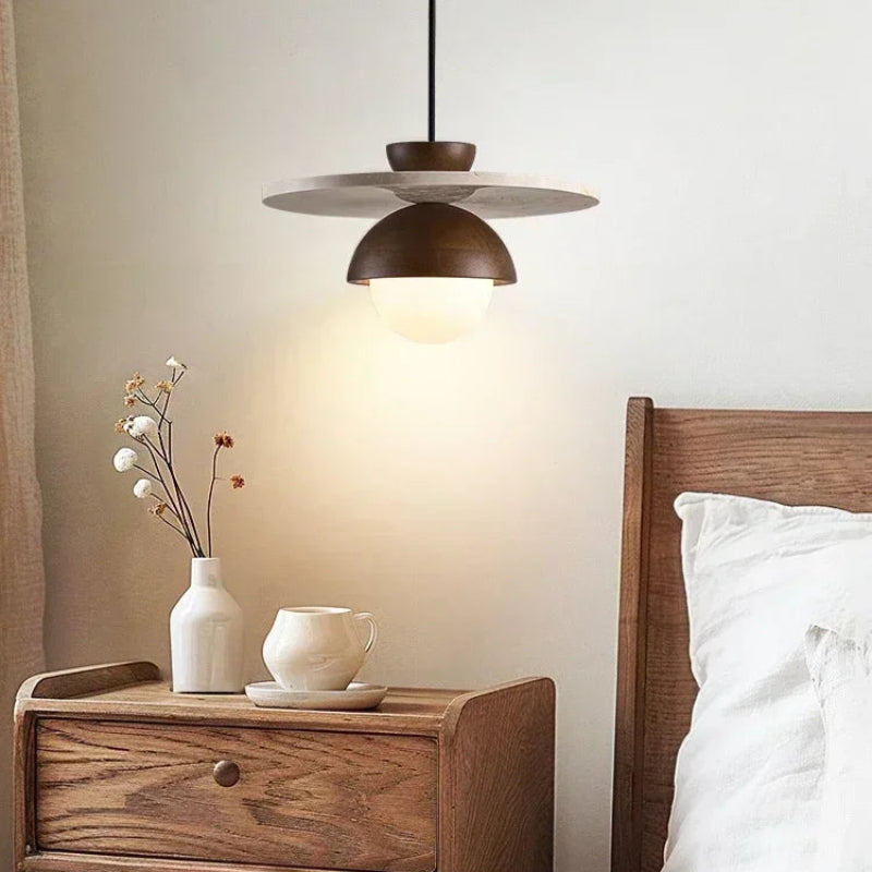 Lunara | Pendant Light – Elegant Walnut Wood Design for Kitchen Pendant Lighting 3
