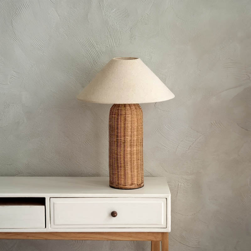 Lunara | Rattan Table Lamp – Handcrafted Natural Design for Home Decor 5