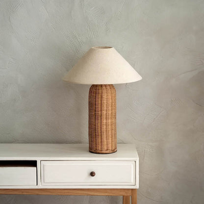 Lunara | Rattan Table Lamp – Handcrafted Natural Design for Home Decor 5
