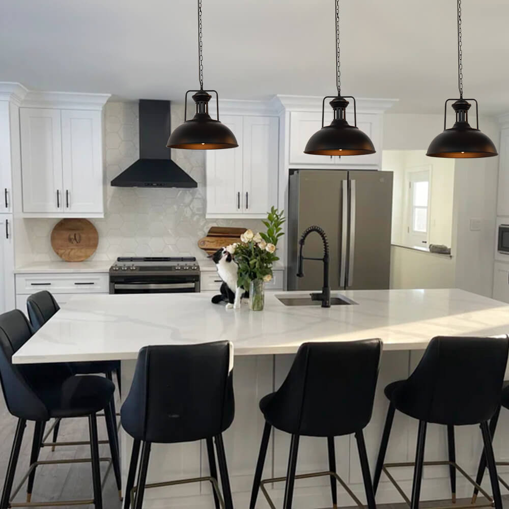 Lunaro | Black Pendant Light – Adjustable Chain Design for Kitchen 2