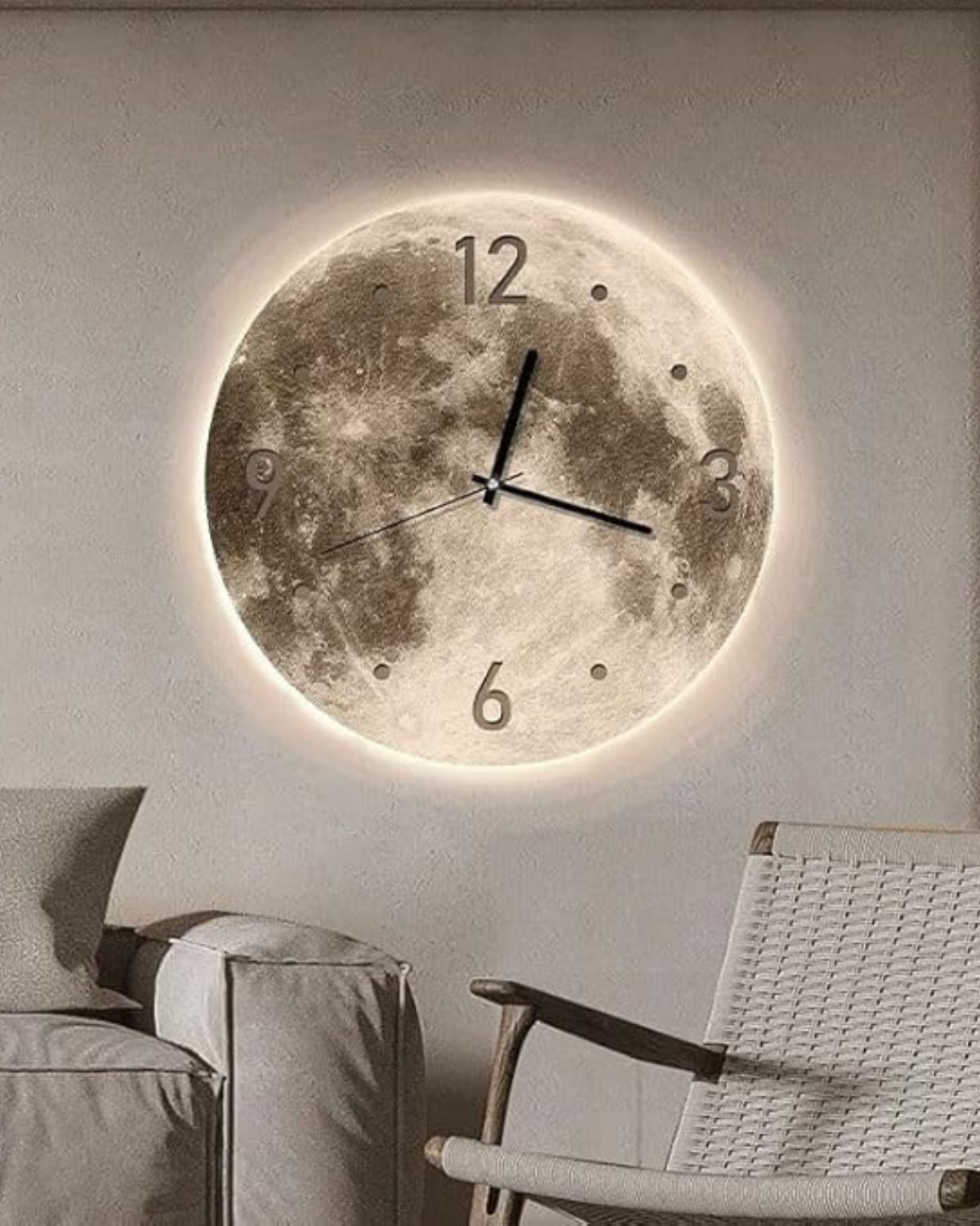 Lunaro | Modern Wall Clock – Celestial Moon Design 2