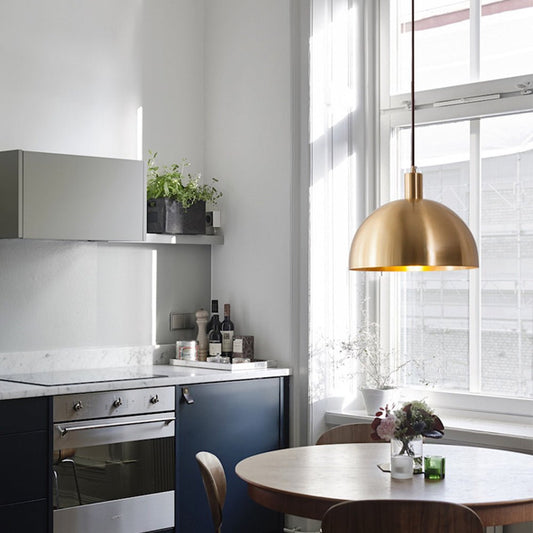 Mid Century Modern Pendant Light – Adjustable Brass Hanging Lamp for Kitchen Island 6