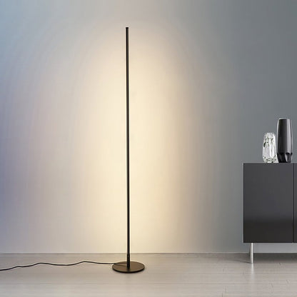Modern Black Floor Lamp with Dimmable LED Light and Remote Control for Living Room 0