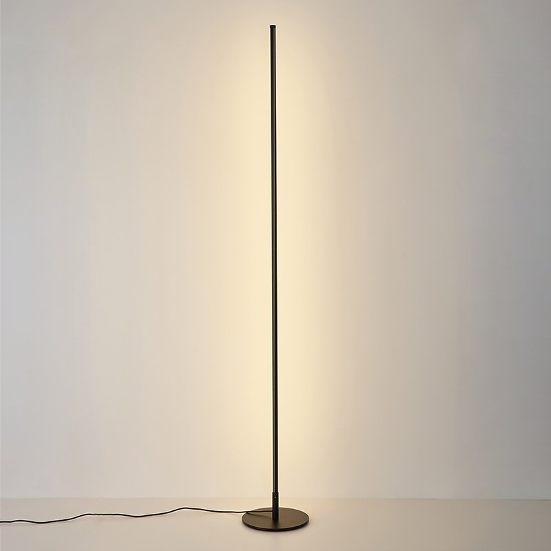 Modern Black Floor Lamp with Dimmable LED Light and Remote Control for Living Room 1