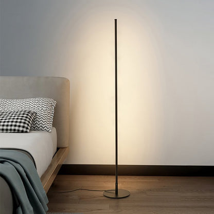 Modern Black Floor Lamp with Dimmable LED Light and Remote Control for Living Room 4