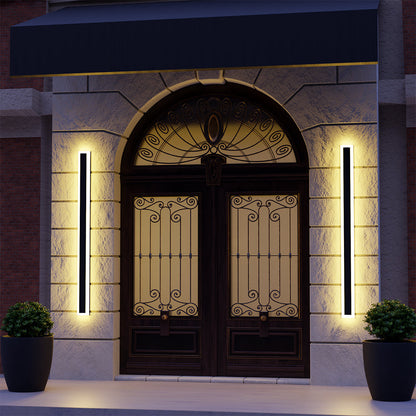 Modern Black Outdoor Wall Light – Waterproof LED Fixture for Garden and Balcony 0