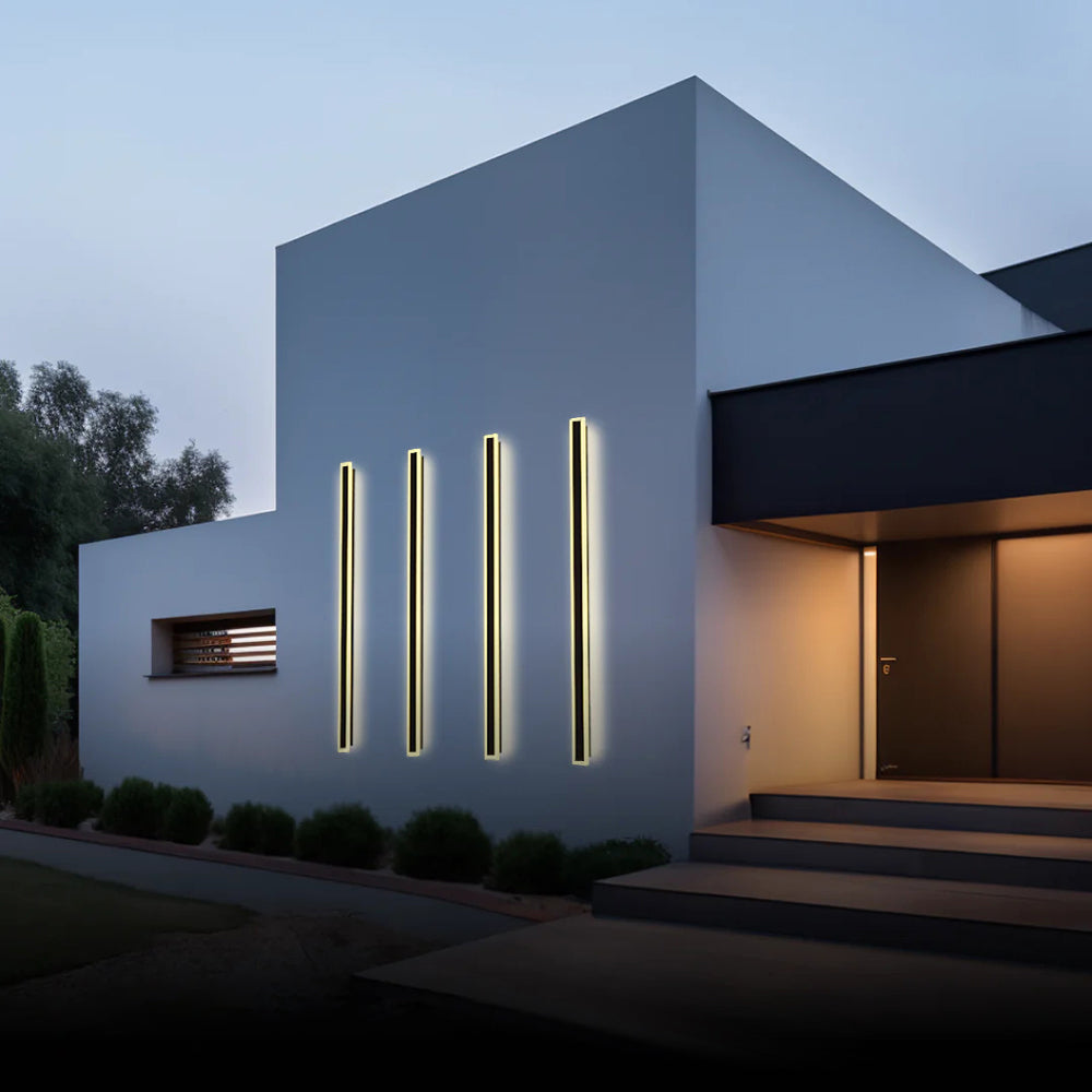 Modern Black Outdoor Wall Light – Waterproof LED Fixture for Garden and Balcony 2