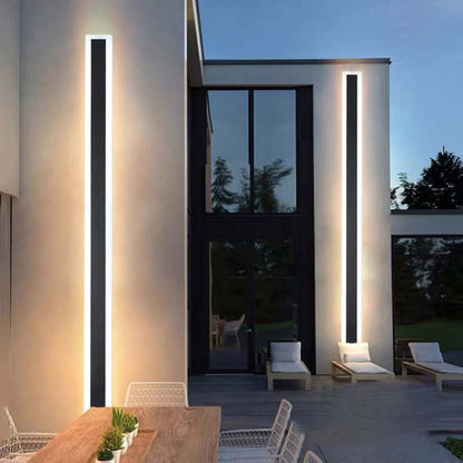 Modern Black Outdoor Wall Light – Waterproof LED Fixture for Garden and Balcony 4