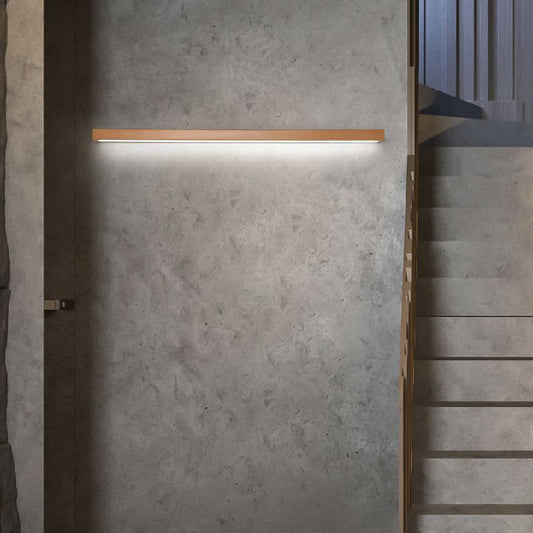 Modern Linear Wall Light with Wood and Acrylic – Versatile Bathroom Wall Sconce 3