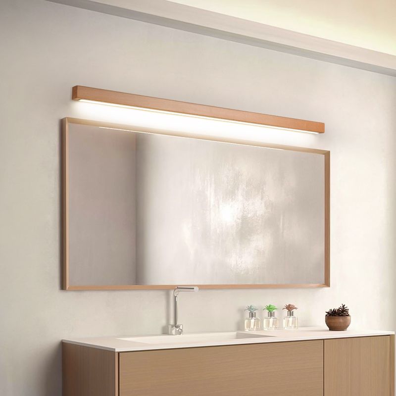 Modern Linear Wall Light with Wood and Acrylic – Versatile Bathroom Wall Sconce 7