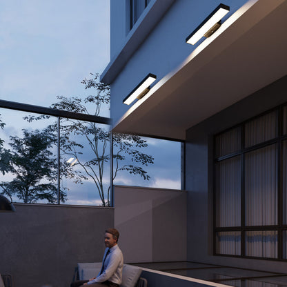 Modern Outdoor Wall Lamp with Motion Sensor - Weather-Resistant Black Exterior Sconce 3