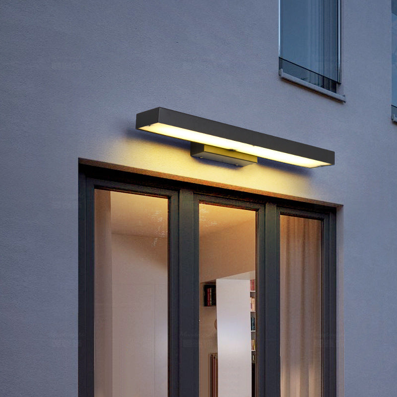Modern Outdoor Wall Lamp with Motion Sensor - Weather-Resistant Black Exterior Sconce 7