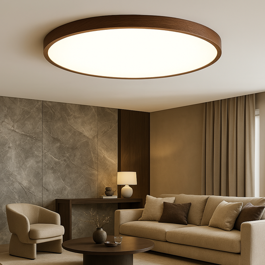 Natura | Flush Mount Ceiling Light – Soft LED Glow with Wood Grain Design 0